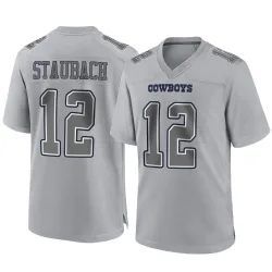Men's Roger Staubach Dallas Cowboys No.12 Game Atmosphere Fashion Jersey - Gray