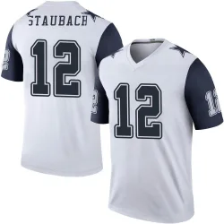 Men's Roger Staubach Dallas Cowboys No.12 Legend Color Rush Jersey - White