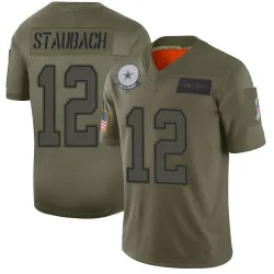 Men's Roger Staubach Dallas Cowboys No.12 Limited 2019 Salute to Service Jersey - Camo