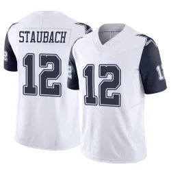 Men's Roger Staubach Dallas Cowboys No.12 Limited 2nd Alternate Vapor F.U.S.E. Jersey - White