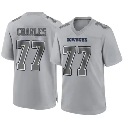 Men's Saahdiq Charles Dallas Cowboys No.77 Game Atmosphere Fashion Jersey - Gray