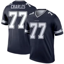 Men's Saahdiq Charles Dallas Cowboys No.77 Legend Jersey - Navy