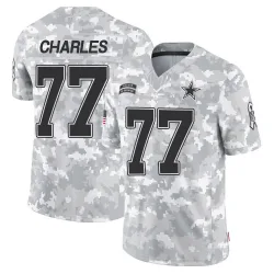 Men's Saahdiq Charles Dallas Cowboys No.77 Limited 2024 Salute to Service Jersey - Arctic Camo