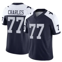 Men's Saahdiq Charles Dallas Cowboys No.77 Limited Alternate Vapor F.U.S.E. Jersey - Navy