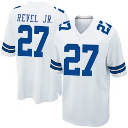 Men's Shavon Revel Jr. Dallas Cowboys No.27 Game Jersey - White