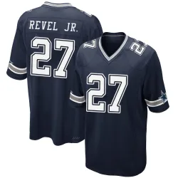 Men's Shavon Revel Jr. Dallas Cowboys No.27 Game Team Color Jersey - Navy