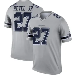 Men's Shavon Revel Jr. Dallas Cowboys No.27 Legend Inverted Jersey - Gray