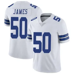 Men's Shemar James Dallas Cowboys No.50 Limited Vapor Untouchable Jersey - White