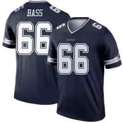 Men's T.J. Bass Dallas Cowboys No.66 Legend Jersey - Navy