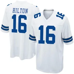 Men's T.Y. Hilton Dallas Cowboys No.16 Game Jersey - White