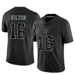 Men's T.Y. Hilton Dallas Cowboys No.16 Limited Reflective Jersey - Black
