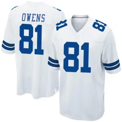 Men's Terrell Owens Dallas Cowboys No.81 Game Jersey - White