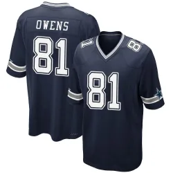 Men's Terrell Owens Dallas Cowboys No.81 Game Team Color Jersey - Navy