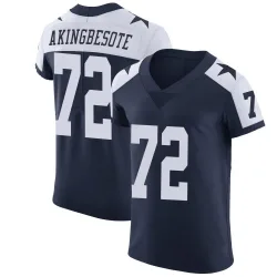 Men's Tommy Akingbesote Dallas Cowboys No.72 Elite Alternate Vapor Untouchable Jersey - Navy