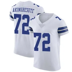 Men's Tommy Akingbesote Dallas Cowboys No.72 Elite Vapor Untouchable Jersey - White