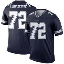 Men's Tommy Akingbesote Dallas Cowboys No.72 Legend Jersey - Navy