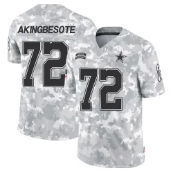 Men's Tommy Akingbesote Dallas Cowboys No.72 Limited 2024 Salute to Service Jersey - Arctic Camo