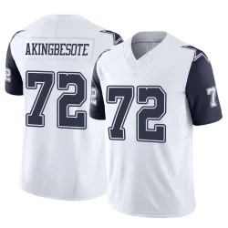 Men's Tommy Akingbesote Dallas Cowboys No.72 Limited 2nd Alternate Vapor F.U.S.E. Jersey - White