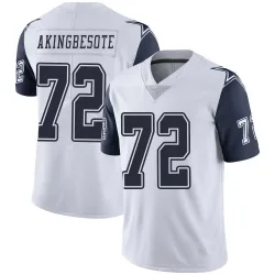 Men's Tommy Akingbesote Dallas Cowboys No.72 Limited Color Rush Vapor Untouchable Jersey - White