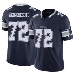 Men's Tommy Akingbesote Dallas Cowboys No.72 Limited Vapor F.U.S.E. Jersey - Navy