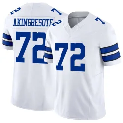 Men's Tommy Akingbesote Dallas Cowboys No.72 Limited Vapor F.U.S.E. Jersey - White