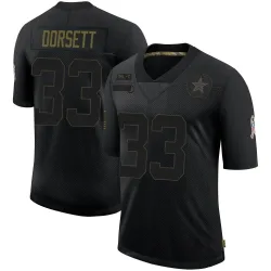 Men's Tony Dorsett Dallas Cowboys No.33 Limited 2020 Salute To Service Jersey - Black