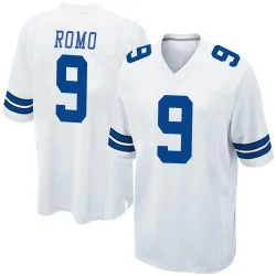Men's Tony Romo Dallas Cowboys No.9 Game Jersey - White