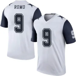 Men's Tony Romo Dallas Cowboys No.9 Legend Color Rush Jersey - White