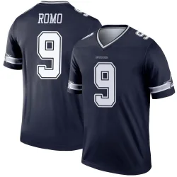 Men's Tony Romo Dallas Cowboys No.9 Legend Jersey - Navy