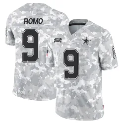 Men's Tony Romo Dallas Cowboys No.9 Limited 2024 Salute to Service Jersey - Arctic Camo
