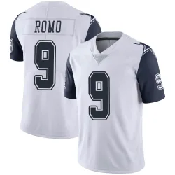 Men's Tony Romo Dallas Cowboys No.9 Limited Color Rush Vapor Untouchable Jersey - White