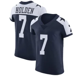 Men's Traeshon Holden Dallas Cowboys No.7 Elite Alternate Vapor Untouchable Jersey - Navy