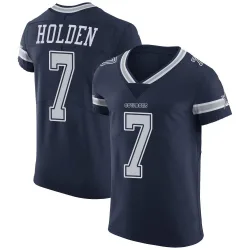 Men's Traeshon Holden Dallas Cowboys No.7 Elite Team Color Vapor Untouchable Jersey - Navy