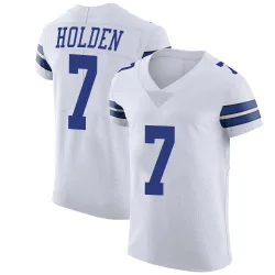 Men's Traeshon Holden Dallas Cowboys No.7 Elite Vapor Untouchable Jersey - White