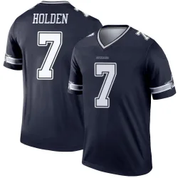 Men's Traeshon Holden Dallas Cowboys No.7 Legend Jersey - Navy