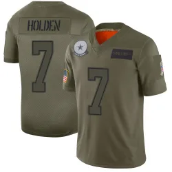 Men's Traeshon Holden Dallas Cowboys No.7 Limited 2019 Salute to Service Jersey - Camo