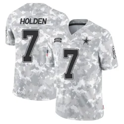 Men's Traeshon Holden Dallas Cowboys No.7 Limited 2024 Salute to Service Jersey - Arctic Camo