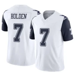 Men's Traeshon Holden Dallas Cowboys No.7 Limited 2nd Alternate Vapor F.U.S.E. Jersey - White
