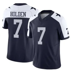 Men's Traeshon Holden Dallas Cowboys No.7 Limited Alternate Vapor F.U.S.E. Jersey - Navy