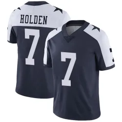 Men's Traeshon Holden Dallas Cowboys No.7 Limited Alternate Vapor Untouchable Jersey - Navy