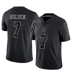 Men's Traeshon Holden Dallas Cowboys No.7 Limited Reflective Jersey - Black