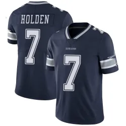 Men's Traeshon Holden Dallas Cowboys No.7 Limited Team Color Vapor Untouchable Jersey - Navy