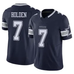 Men's Traeshon Holden Dallas Cowboys No.7 Limited Vapor F.U.S.E. Jersey - Navy