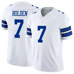 Men's Traeshon Holden Dallas Cowboys No.7 Limited Vapor F.U.S.E. Jersey - White