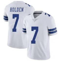 Men's Traeshon Holden Dallas Cowboys No.7 Limited Vapor Untouchable Jersey - White