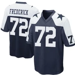 Men's Travis Frederick Dallas Cowboys No.72 Game Throwback Jersey - Navy Blue