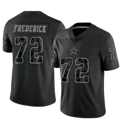 Men's Travis Frederick Dallas Cowboys No.72 Limited Reflective Jersey - Black