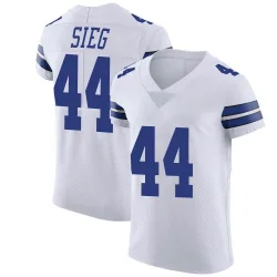 Men's Trent Sieg Dallas Cowboys No.44 Elite Vapor Untouchable Jersey - White
