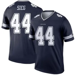Men's Trent Sieg Dallas Cowboys No.44 Legend Jersey - Navy