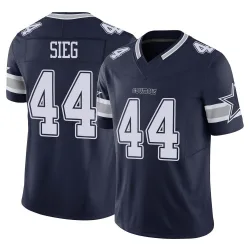 Men's Trent Sieg Dallas Cowboys No.44 Limited Vapor F.U.S.E. Jersey - Navy